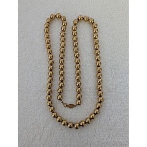 Vintage Napier Gold Tone Beaded‎ Necklace Costume Jewelry Classic
